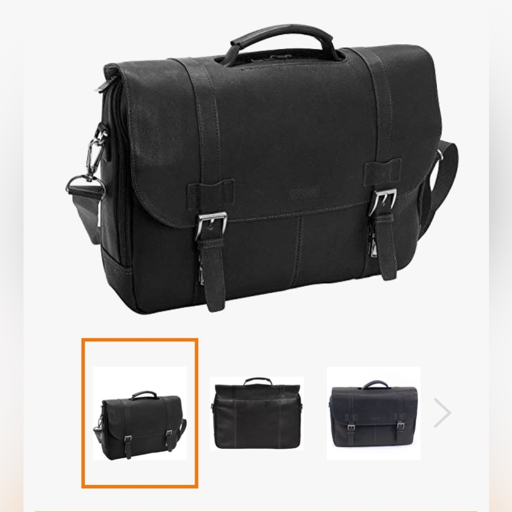 Kenneth Cole REACTION COLOMBIAN LEATHER DUAL COMPARTMENT FLAPOVER